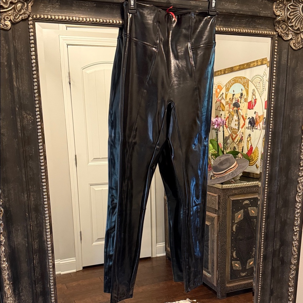 Spanx Black Faux Leather Pants